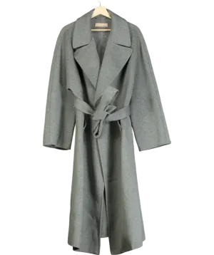 12 Storeez Grey Belted Wool Coat UK XS/S