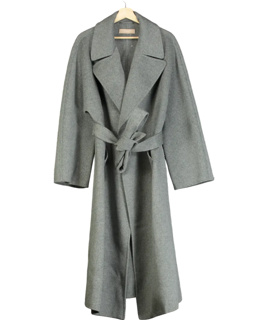 12 Storeez Grey Belted Wool Coat UK XS/S