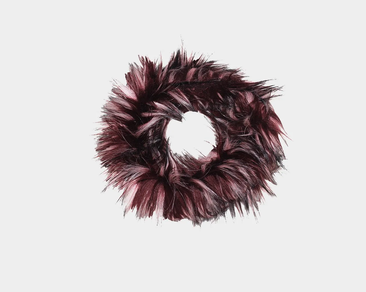 42 Faux-fur Burgundy Foliage Scarf - The Aspen