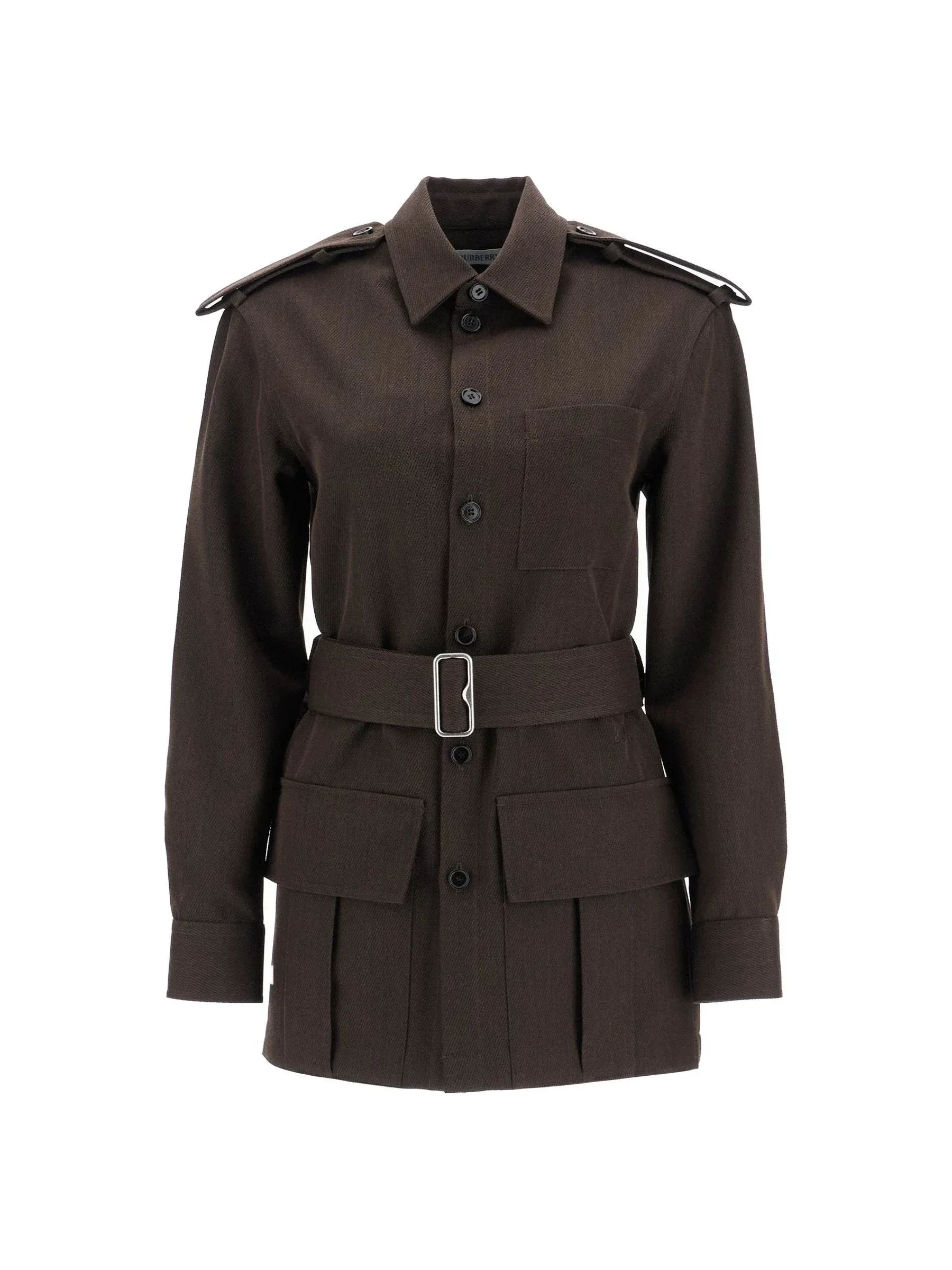 Belted Wool Trench Coat