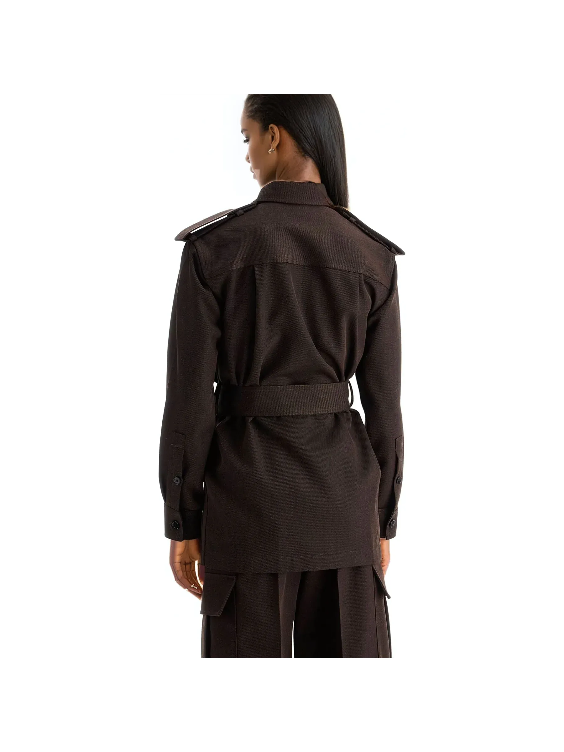 Belted Wool Trench Coat