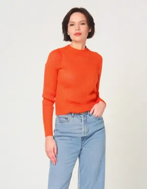 Bright Orange Crewneck Sweater