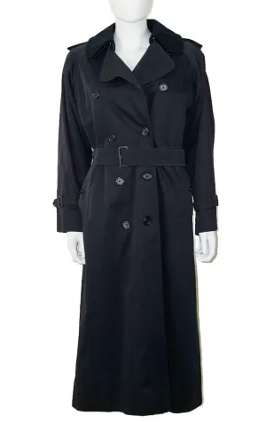 BURBERRY Vintage Black Double Breasted Trench Coat