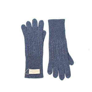 Cashmere Gloves in Denim Blue