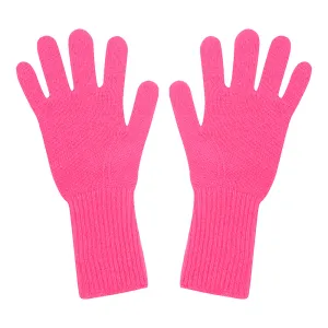 Cashmere Gloves in Neon Pink