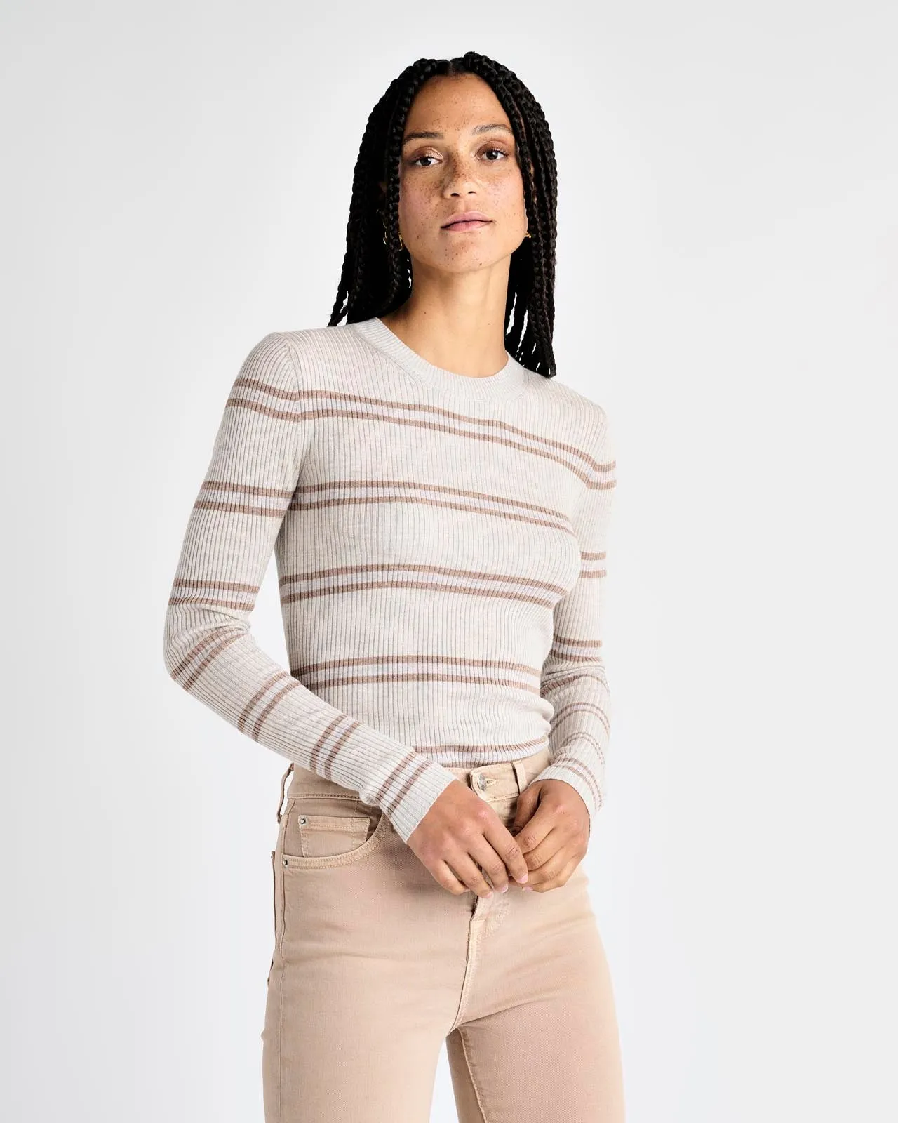 Georgie Rib Stripe Sweater