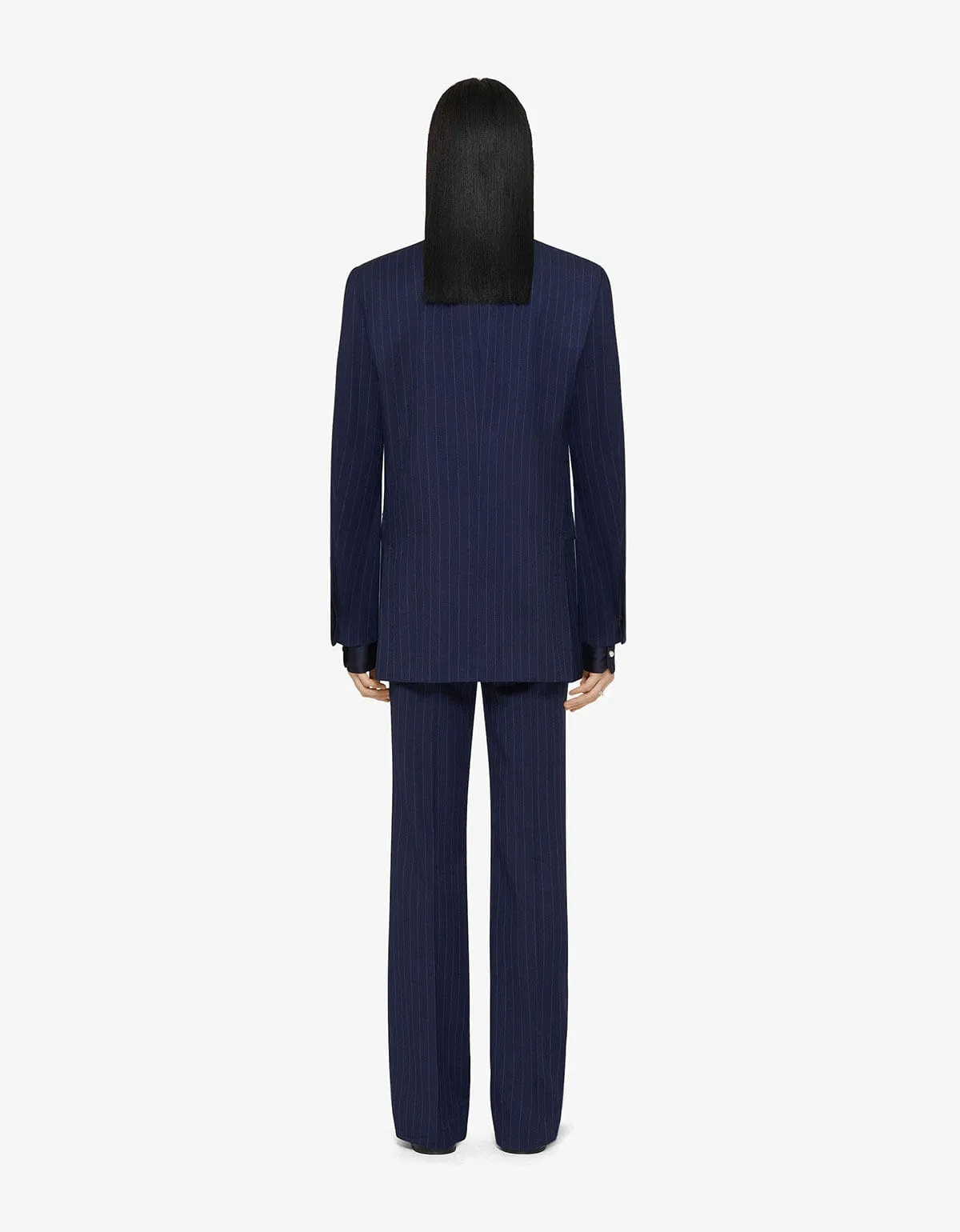 Givenchy Blue Striped Wool Trousers