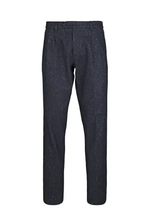 Herringbone Wool-Blend Trousers with Knickerbocker Yarn