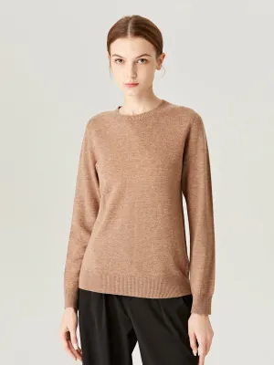 Karlee Tan Ribbed Knit Long Sleeve Sweater Top