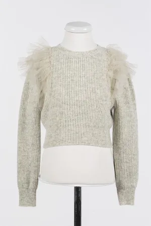 Knit Sweater with Tulle