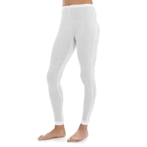 Ladies Thermal Leggings White Pointelle Extra Warm Base Layer