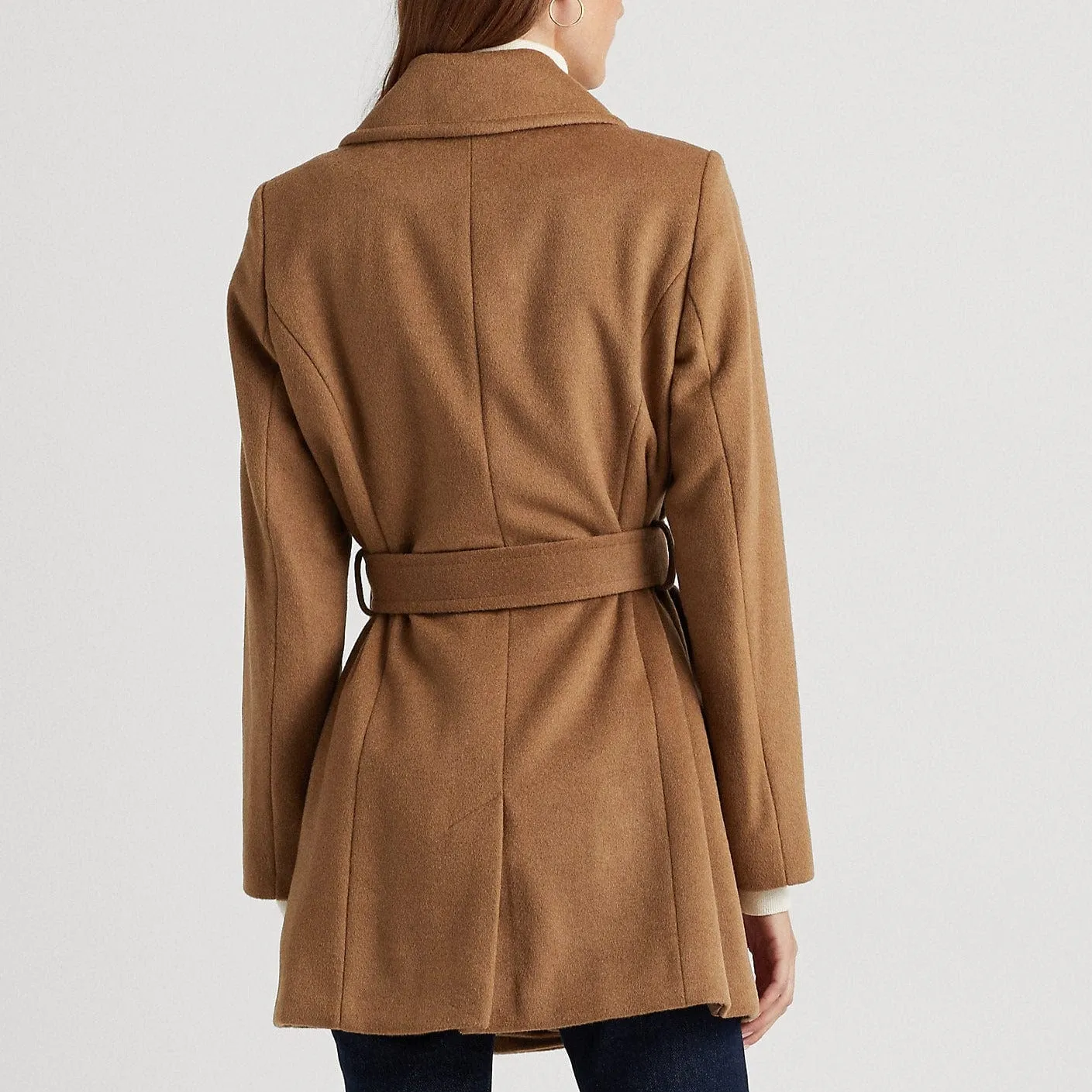 Lauren Ralph Lauren Wool-Blend Wrap Coat in New Vicuna