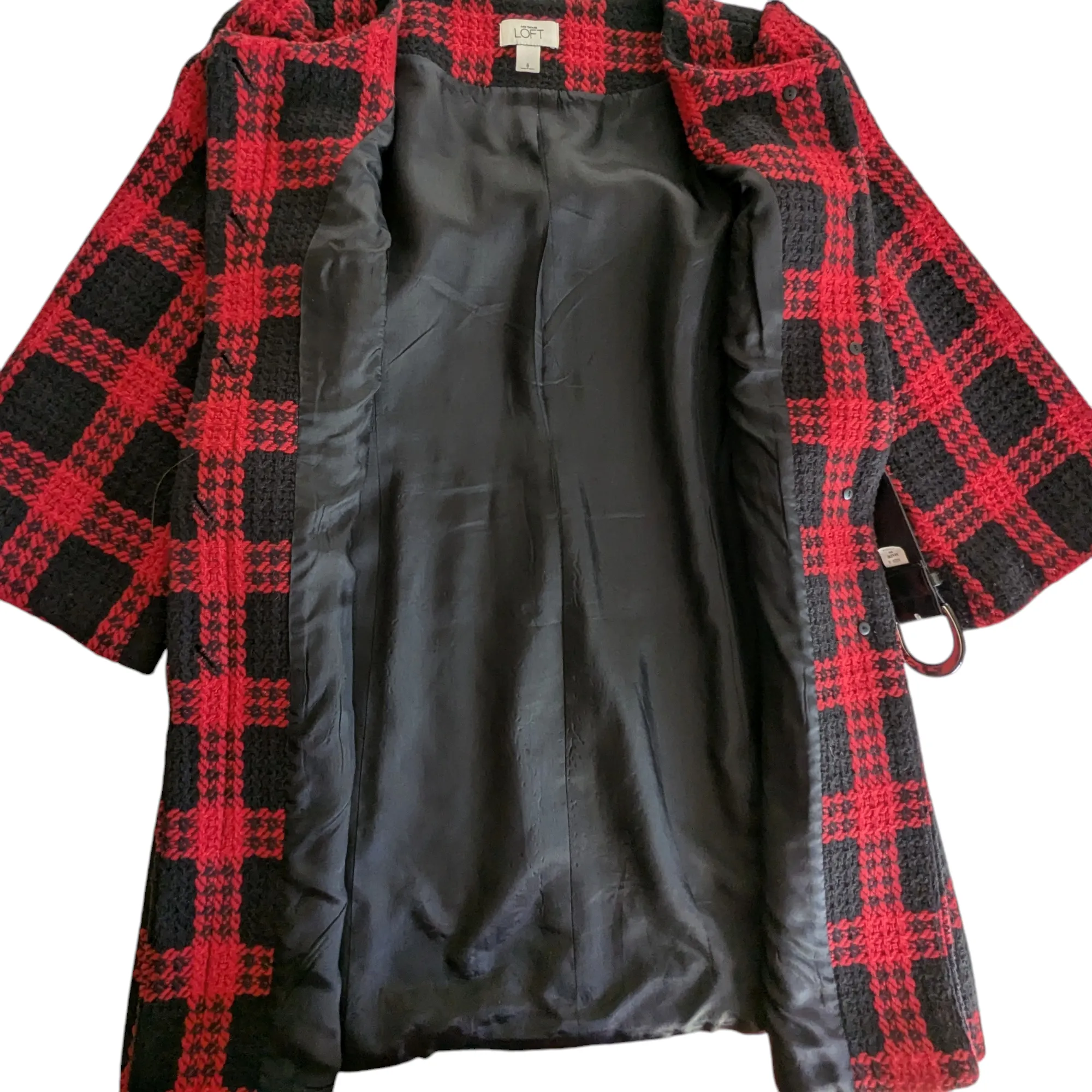 LOFT Plaid Coat Size 8