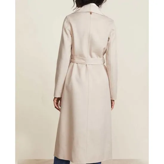 Love Guaranteed 2023 Susan Whitaker White Wool Long Coat