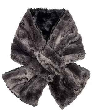 Pull-Thru Scarf - Luxury Faux Fur in Espresso Bean