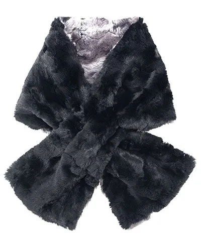 Pull-Thru Scarf - Luxury Faux Fur in Muddy Waters