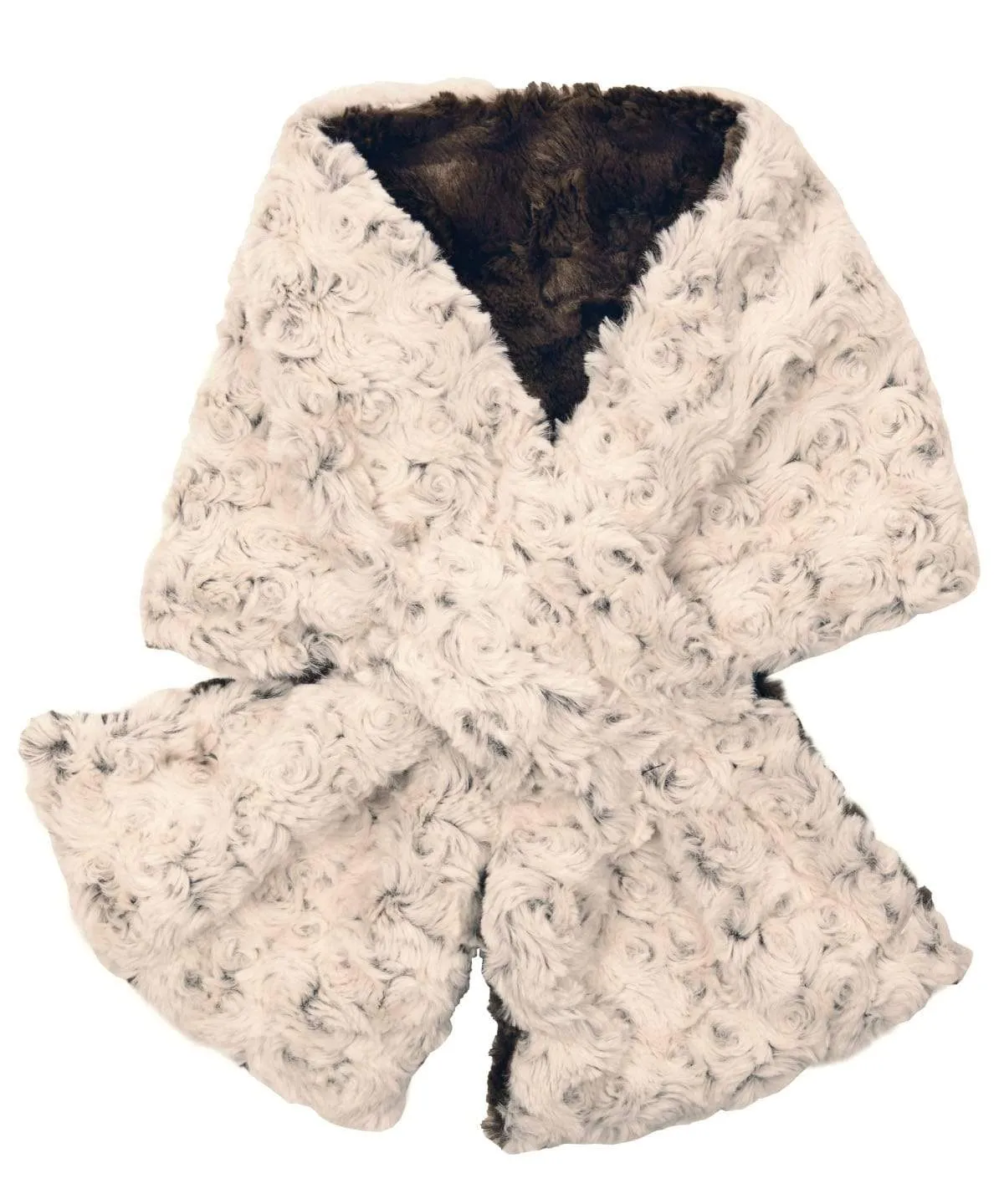 Pull-Thru Scarf - Rosebud Faux Fur