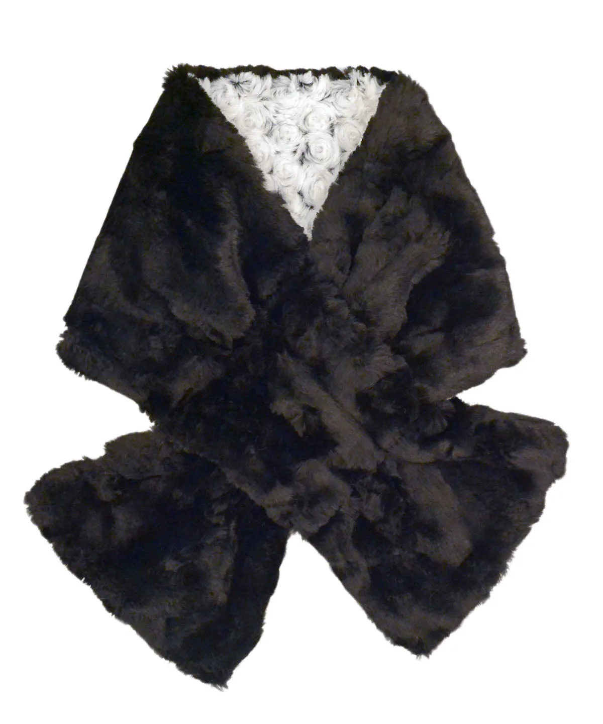 Pull-Thru Scarf - Rosebud Faux Fur