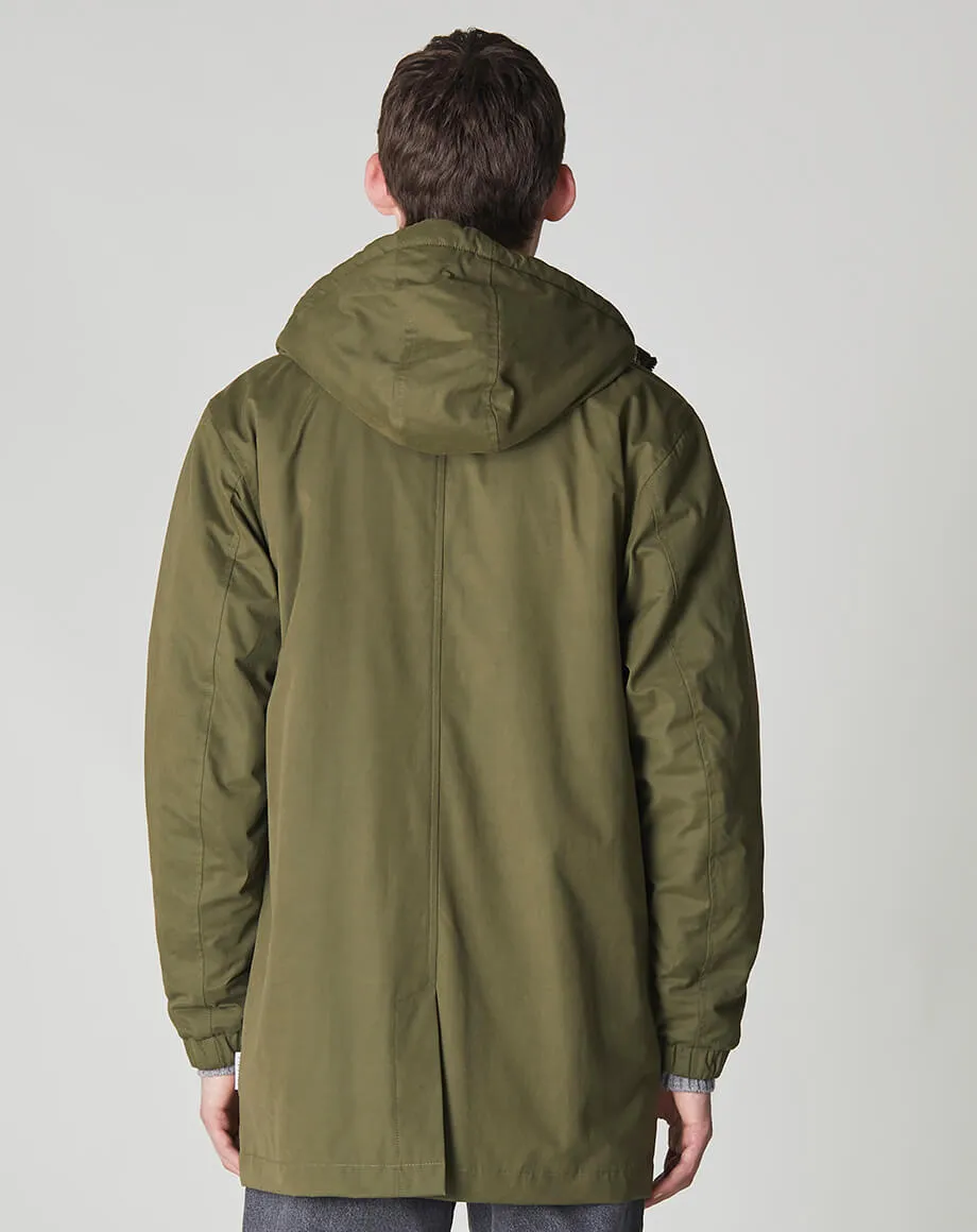 RAKA SHERPA LINED MENS PARKA | DARK KHAKI