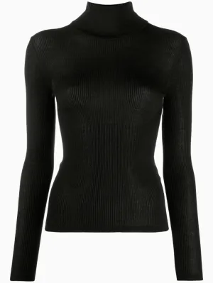 Ribbed turtleneck sweater