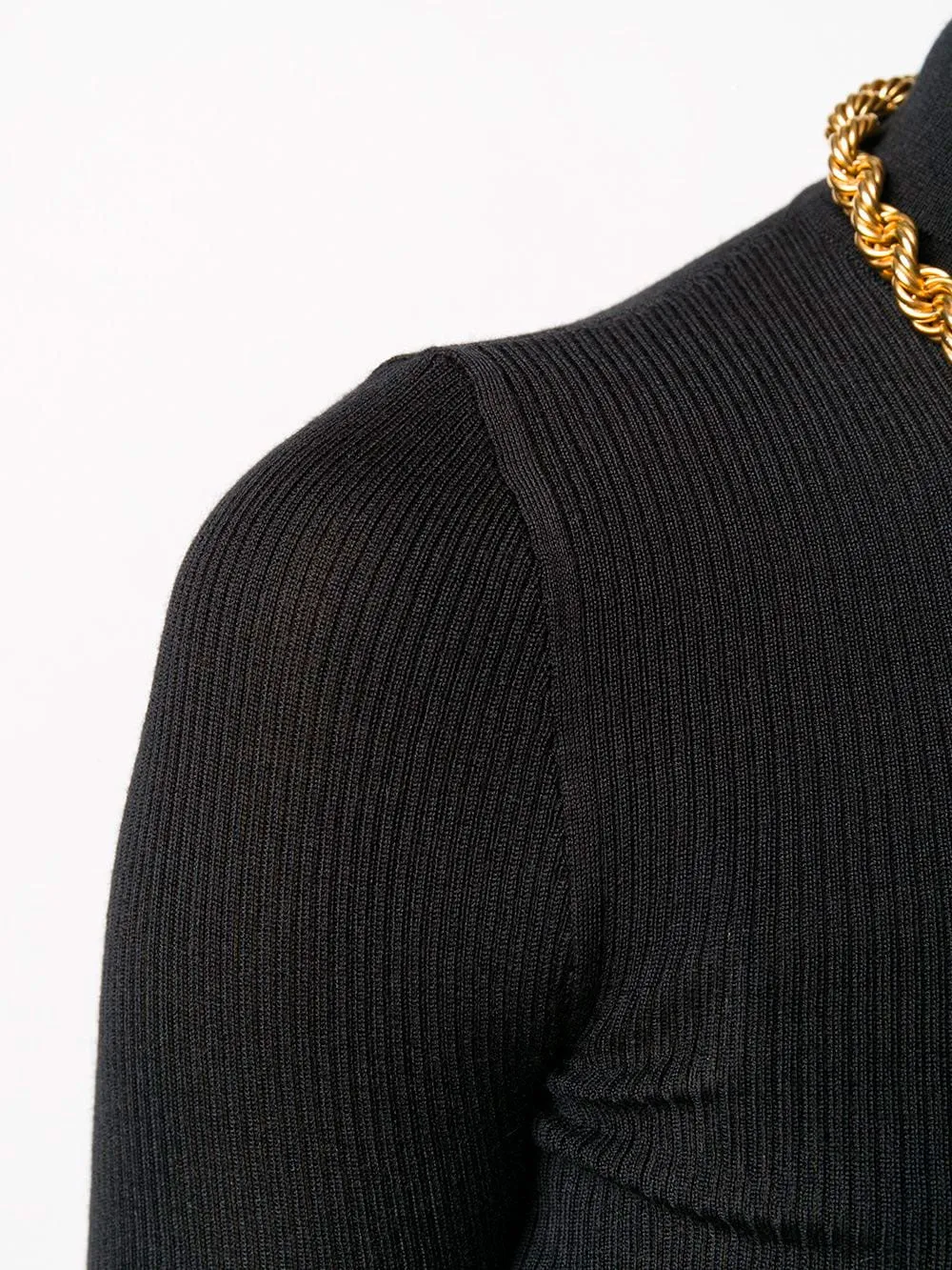 Ribbed turtleneck sweater