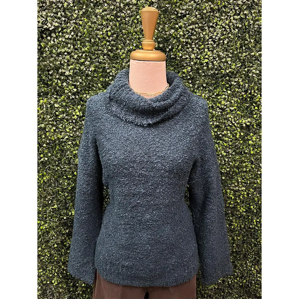 Teal Blue Turtleneck Sweater