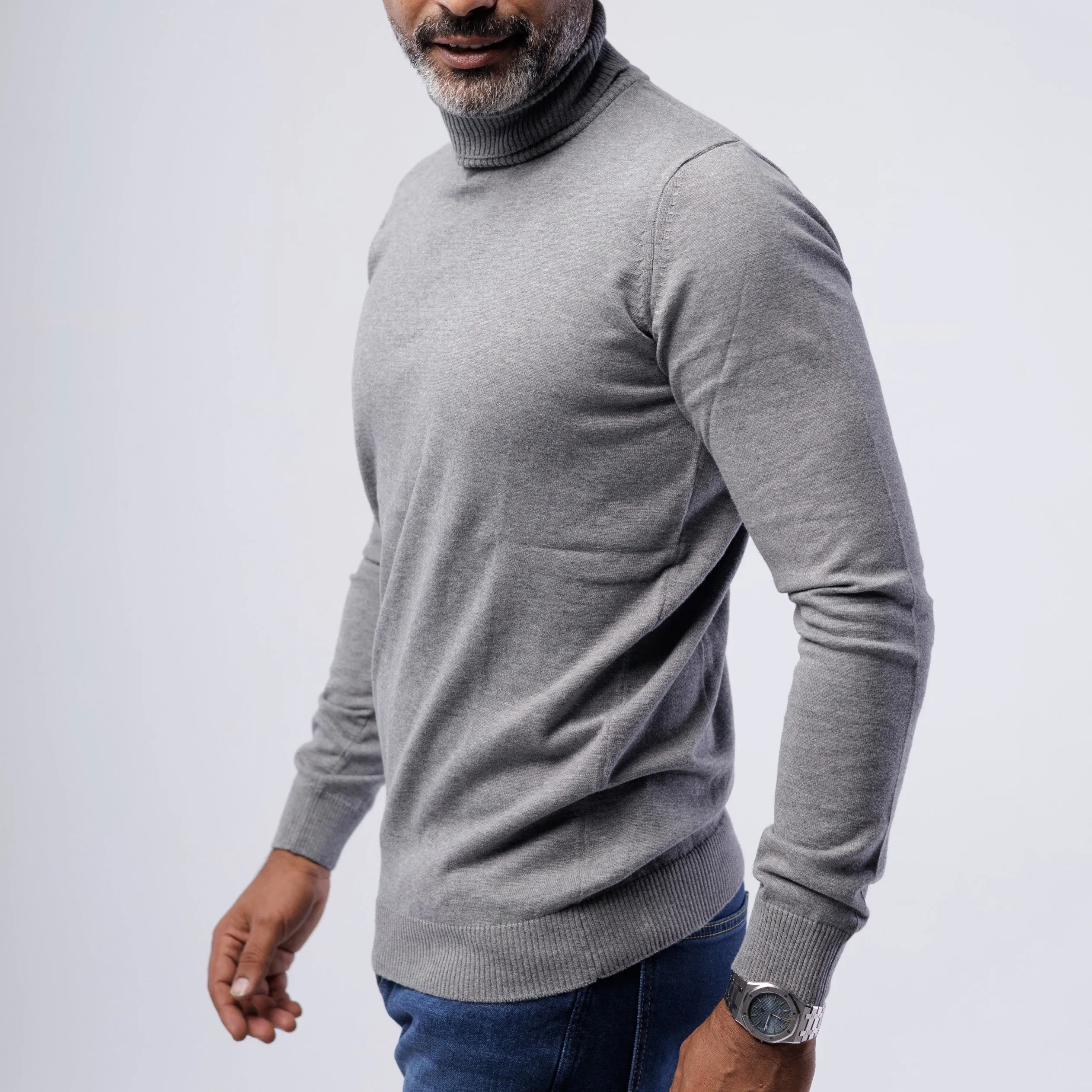 TURTLENECK COTTON PULLOVER