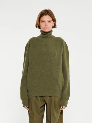 Turtleneck Jumper Knit in Dusky Green