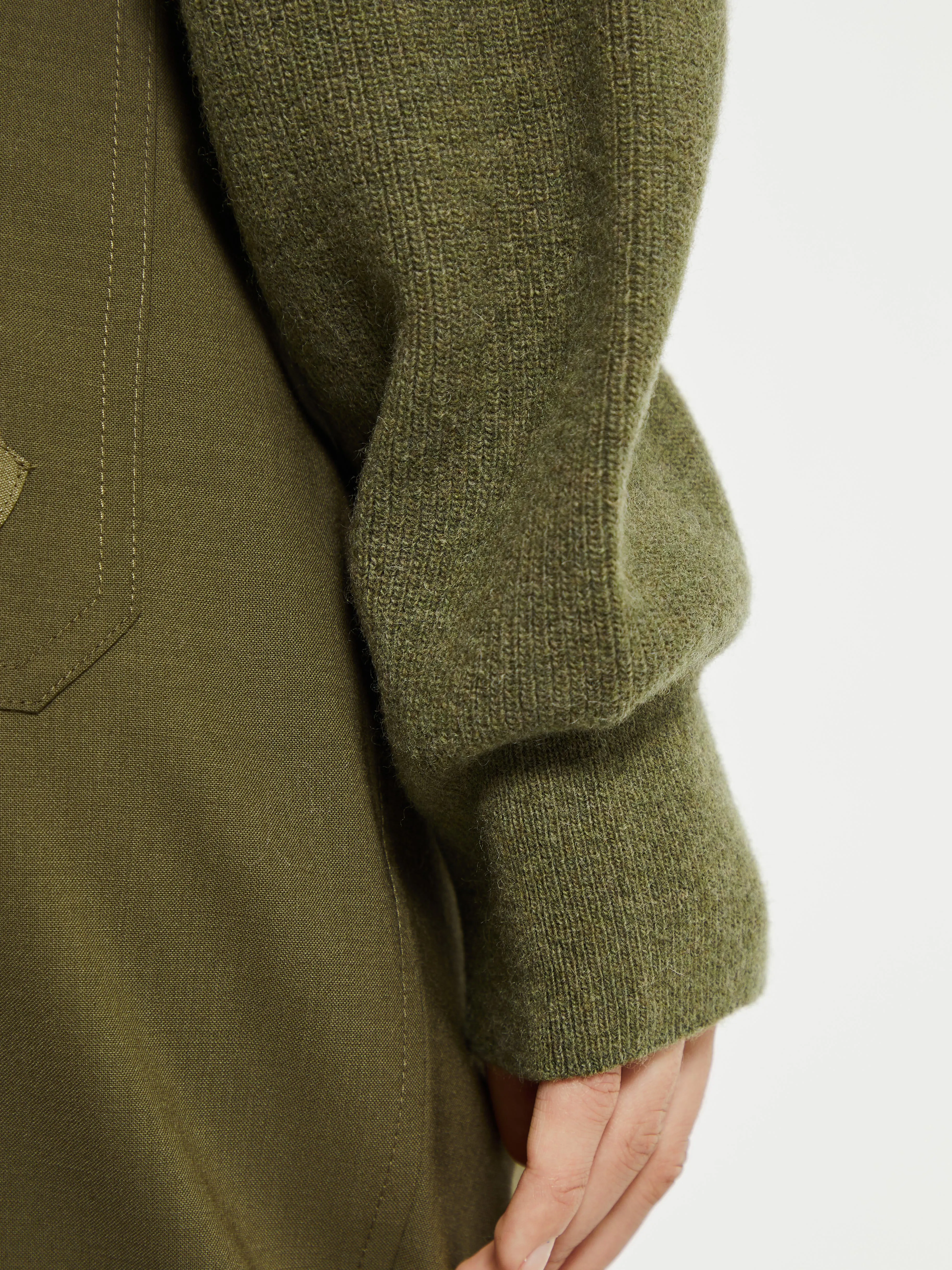 Turtleneck Jumper Knit in Dusky Green