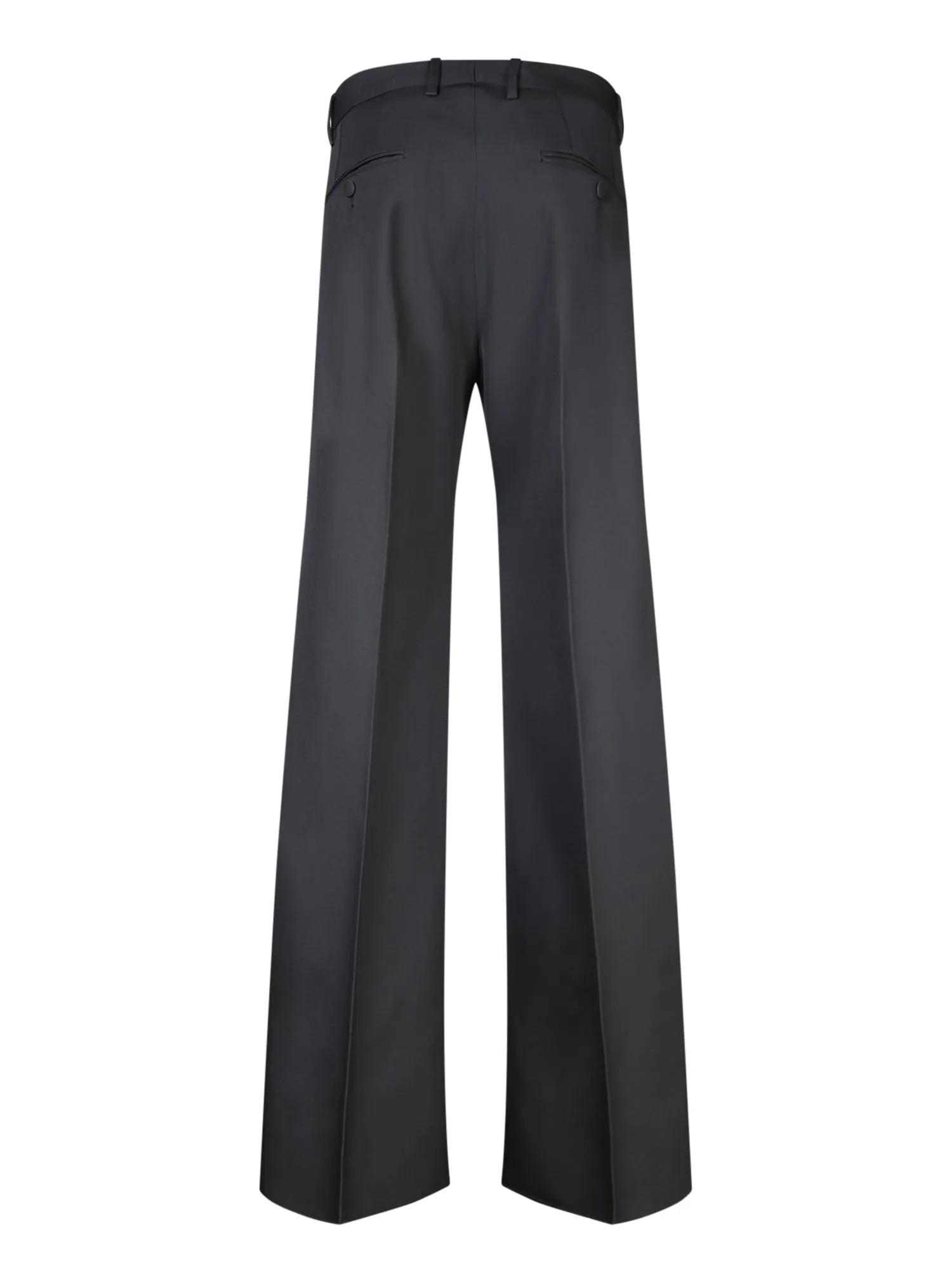 Wide fit black trousers