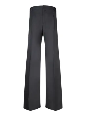 Wide fit black trousers