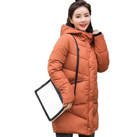 Winter Jacket Women Hooded Coats Parka Thick Cotton Padded