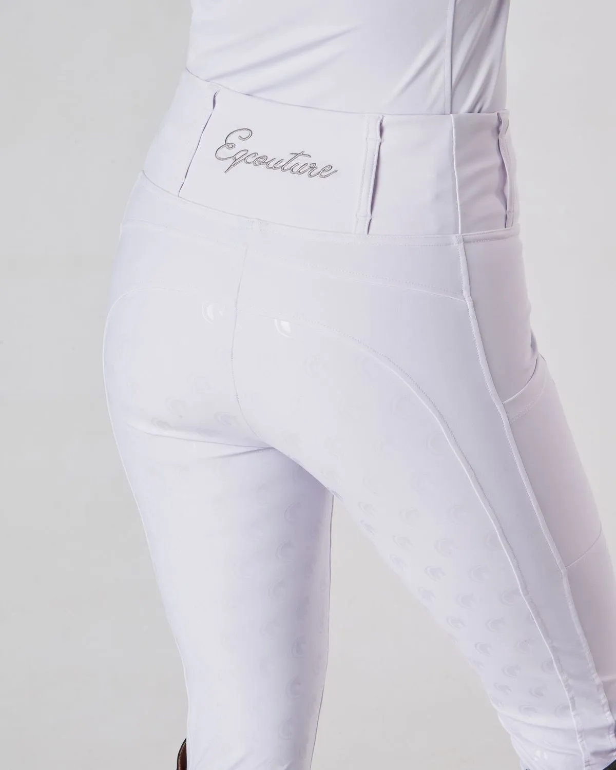 WINTER Thermal Competition Full Seat Riding Leggings / Tights- COMPETITION WHITE