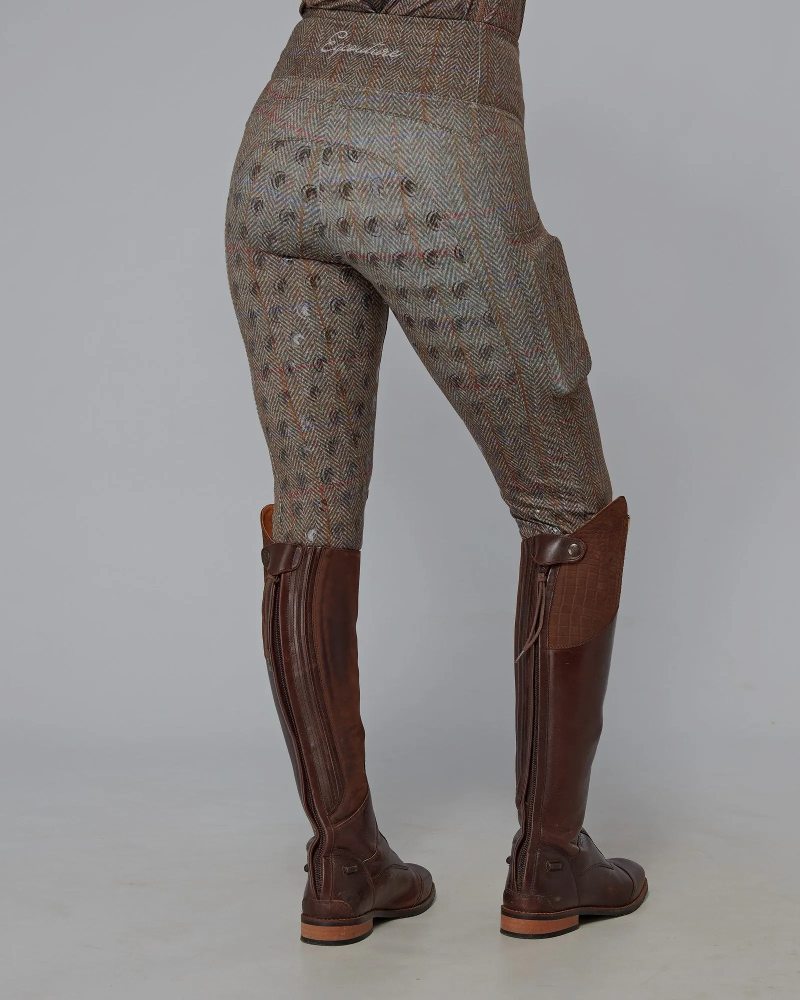 WINTER Thermal Tweed Effect Riding Leggings - Full Grip