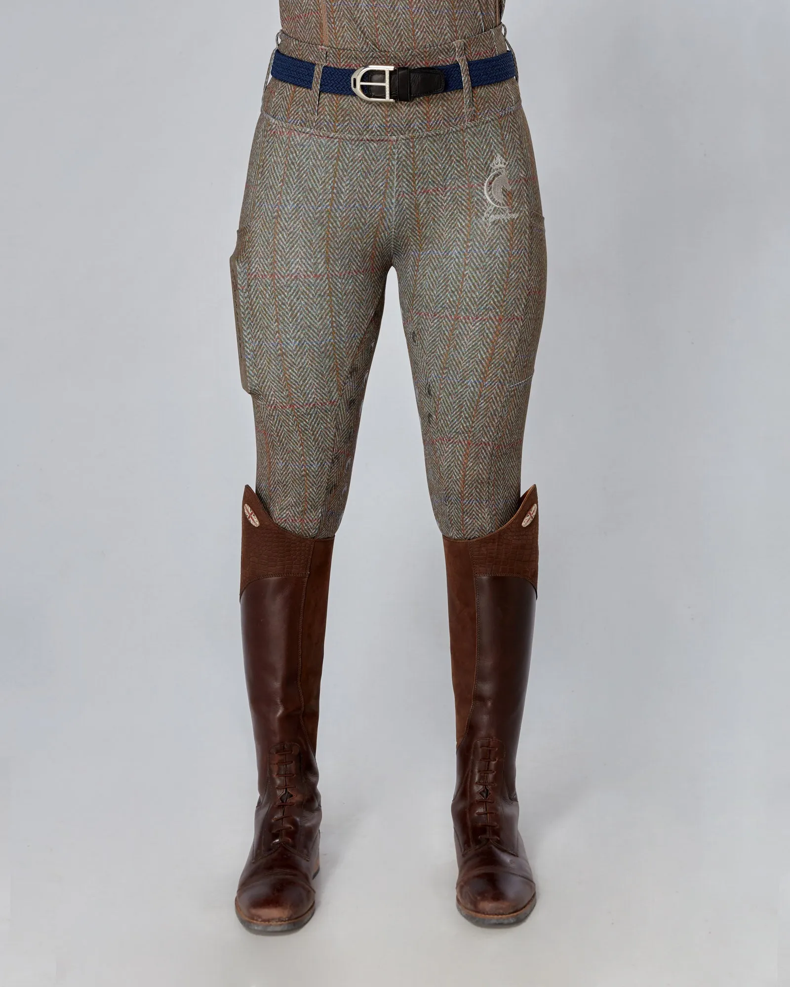 WINTER Thermal Tweed Effect Riding Leggings - Full Grip