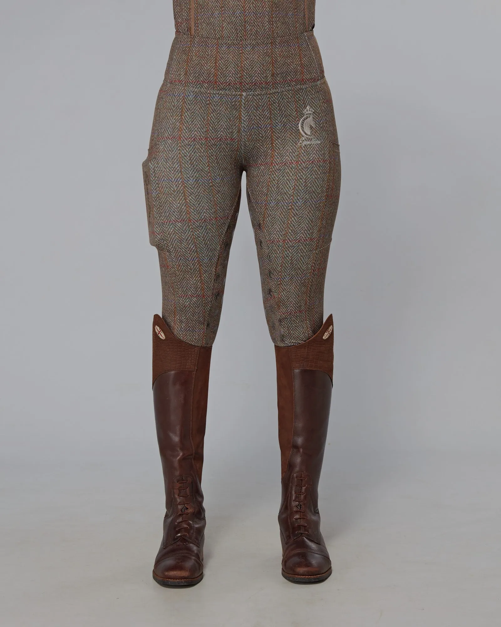 WINTER Thermal Tweed Effect Riding Leggings - Full Grip