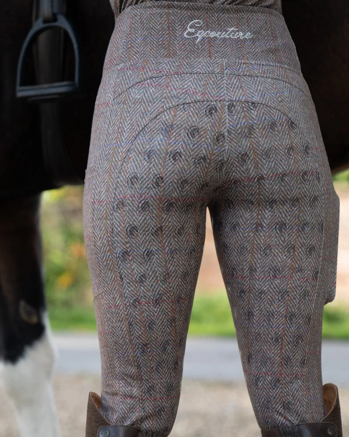 WINTER Thermal Tweed Effect Riding Leggings - Full Grip