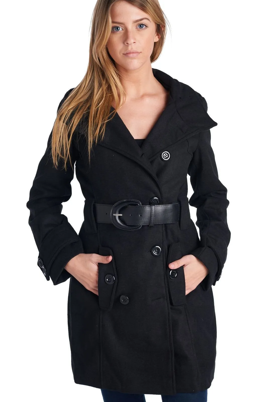 Women's Belted Wool Coat