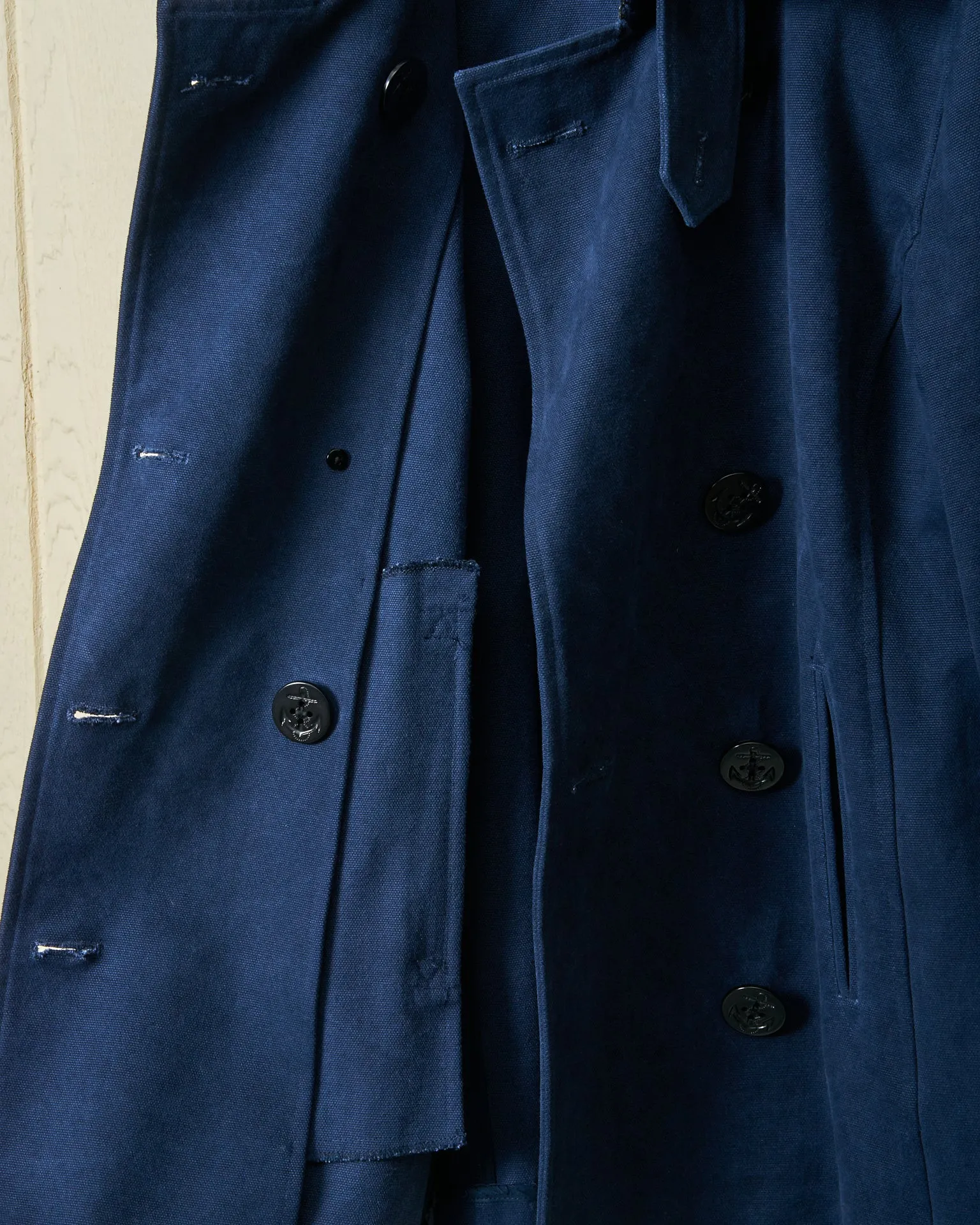 Women's Cropped Peacoat in Navy