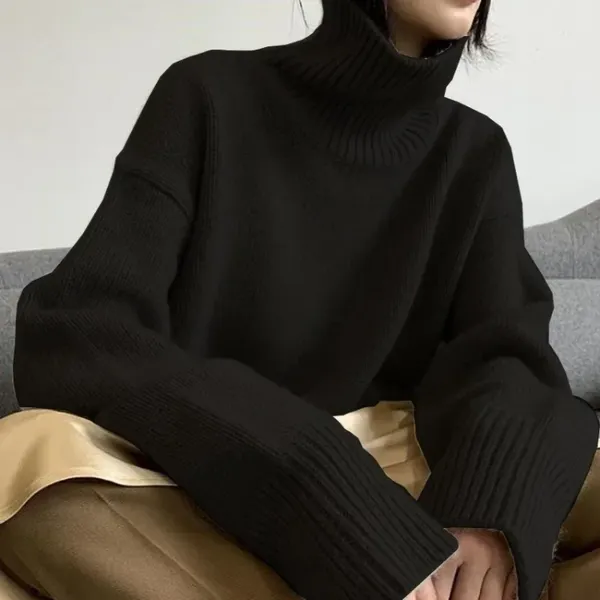 Women's Oversized Knit Turtleneck Jumper | Ideal for Autumn/Winter